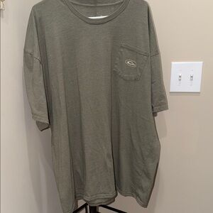 Drake Men's Olive Green Crew Neck Pocket Tee
